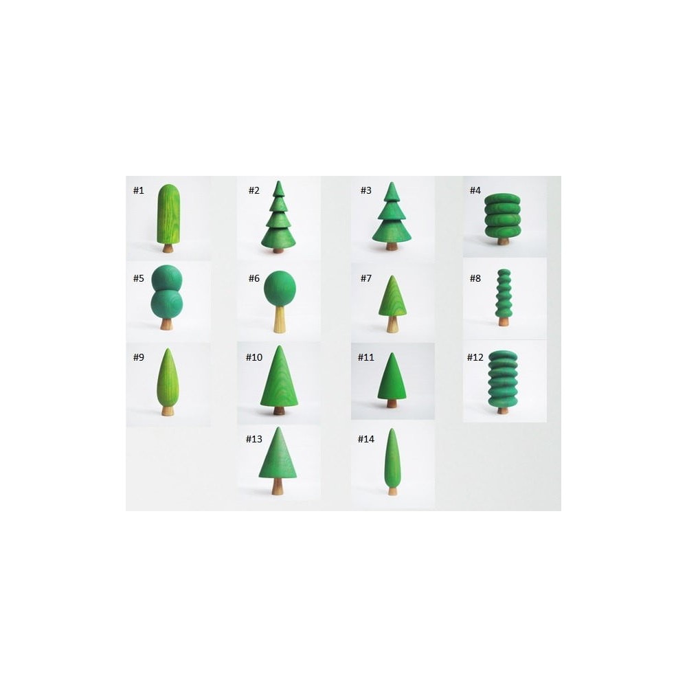 Woodland Tree Set (14 pcs) - WoodenCaterpillar Toys - WoodenCaterpillar ...