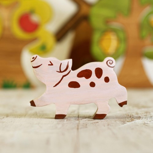 Wooden toy Piglet figurine