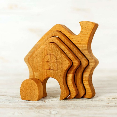Waldorf Stacking Toy Little House