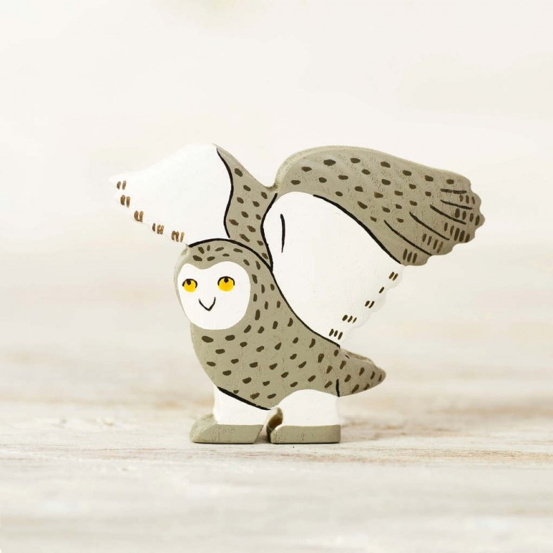 Wooden Snowy Owl toy