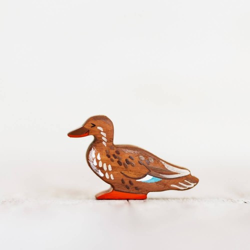 Wooden Brown Duck Toy