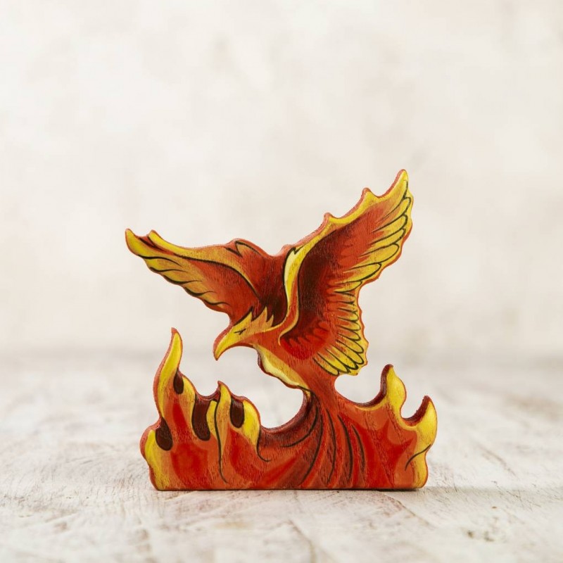 Wooden Phoenix figurine