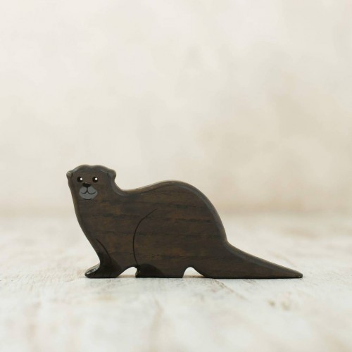 Wooden Otter Figurine