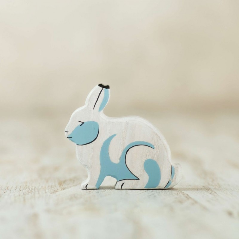 Wooden arctic hare toy