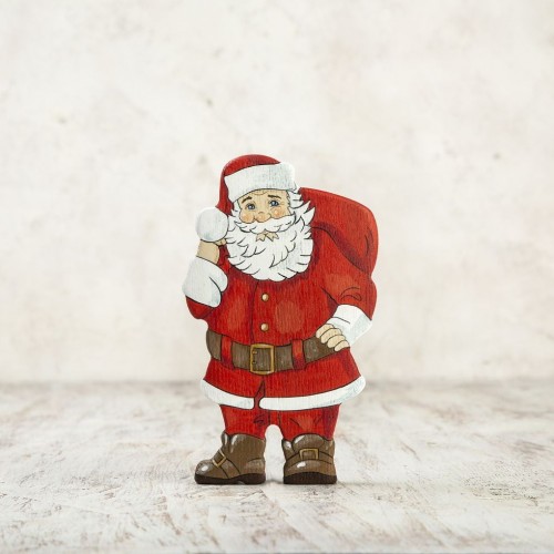 Wooden Santa Claus figurine Christmas Decor