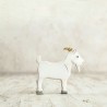 Wooden Goat Figurine