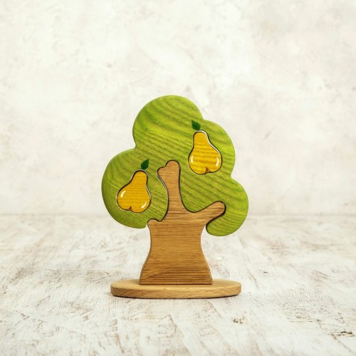 Waldorf wooden Pear tree puzzle