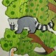 Big amazonian tree puzzle set