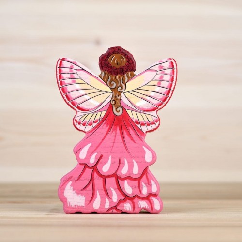 Wooden Pink Fairy figurine
