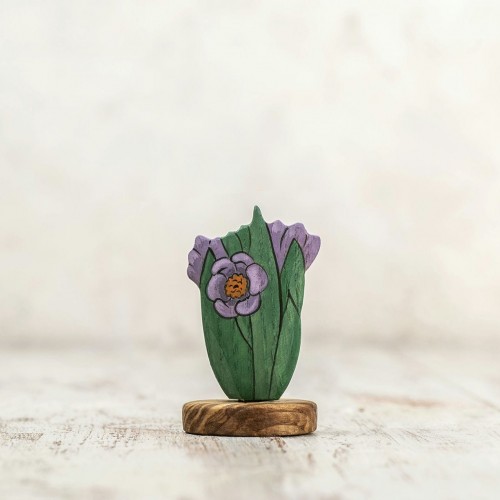 Handmade Wooden Crocus Toy Spring flowers