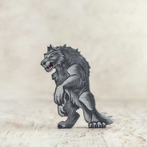 Handcrafted Wooden Werewolf Toy - Halloween - oonlit Nights & Classic Horror Decor