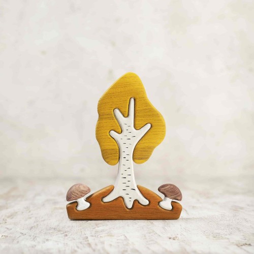 Wooden Fall Birch Tree Toy - Ignite Imagination with Seasonal Beauty and Eco-Friendly Craftsmanship