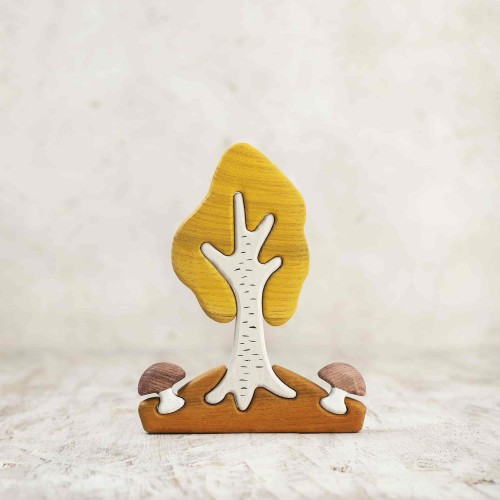 Wooden Fall Birch Tree Toy - Ignite Imagination with Seasonal Beauty and Eco-Friendly Craftsmanship