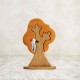 Wooden Fall Tree with Woodpecker Toy - A Whimsical, Educational Play Experience That Captures Autumn’s Beauty